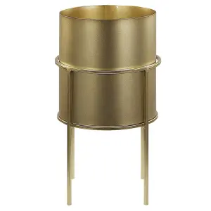 Elevated Plant Pot MILEA Metal Gold