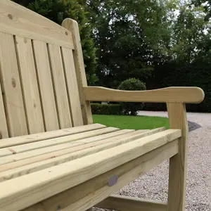 Hutton Garden Wooden Cotswold British Made 3 Seater Bench FCS Certified