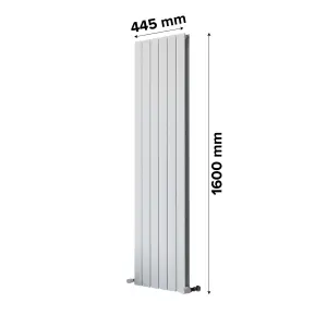 Ximax Vertirad Duplex HWD160044W White Vertical Designer 4072BTU Radiator, (W)445mm x (H)1600mm