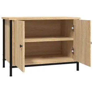 Berkfield TV Cabinet with Doors Sonoma Oak 60x35x45 cm Engineered Wood