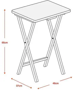 Folding Snack Table 66x48x37 cm