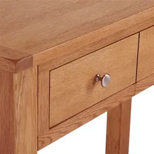 Dunelm Bromley Oak Console Table, Farmhouse, Light Wood, Natural