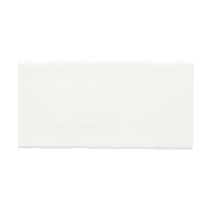 Vernisse White Gloss Plain Ceramic Indoor Wall tile, Pack of 80, (L)150mm (W)75.4mm