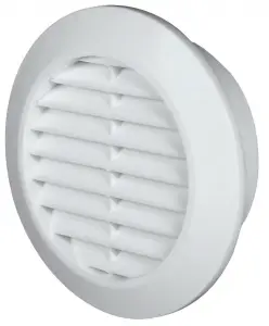 Awenta 70mm Diameter Hole White Round Door Air Vent Grille Woodwork Furniture