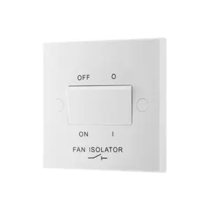 BG 10A Rocker Raised square Control switch Gloss White