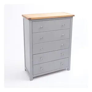 Mirano 5 Drawer Chest of Drawers Chrome Knob