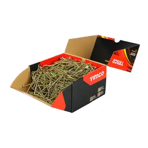 Timco - Velocity Premium Multi-Use Screws - PZ - Double Countersunk - Yellow (Size 5.0 x 80 - 1000 Pieces)