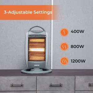 Geepas 1200W Electric Halogen Heater Pack of 2