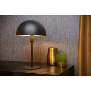 Lucide Siemon Modern Table Lamp 25cm - 1xE14 - Black