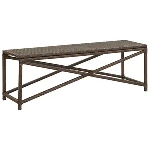 Berkfield Garden Bench 120 cm Poly Rattan Brown