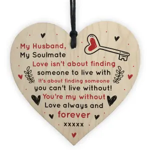 Soulmate Gift For Husband Heart Anniversary Gift For Husband Love Gift For Him