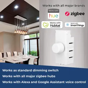 Zigbee - Smart Dimmer Switch (No Faceplate - No Neutral Required)