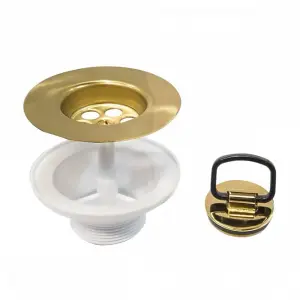 Astini, RAK, Rangemaster, Caple 65mm Gold Belfast Sink Plug Waste