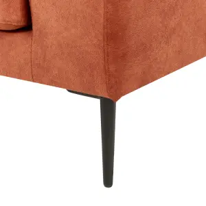 Corner Sofa FLAM Orange Velvet Left Hand