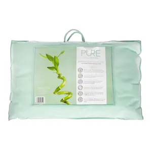 Homescapes Luxury Organic Bamboo Pillow for Back Sleepers