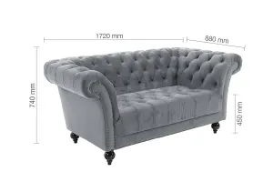 Birlea Chester 2 Seater Sofa Grey