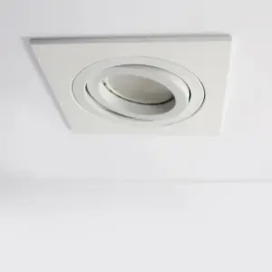 Luminosa Helium Recessed Downlight Light White Squared