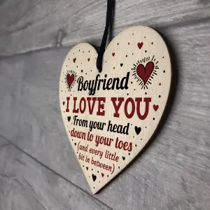 Red Ocean Boyfriend I Love You Plaque Funny Valentines Gift For Him Valentines Anniversary Gift For Boyfriend