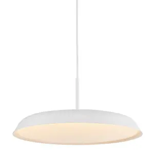 Nordlux Piso Indoor Dining Living Kitchen Hallway Pendant In White (Diam) 36.5cm