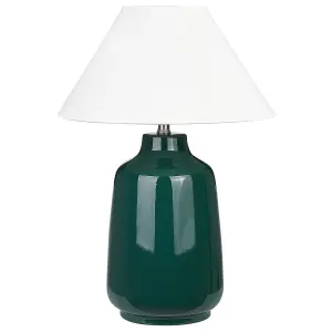 Ceramic Table Lamp Green CARETA