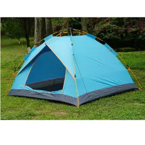 Outdoor Automatic Pop Up Camping Tent 3-4 Person Family Sun Shade Hiking Shelter