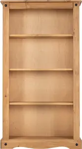 Corona Medium Bookcase in Distressed Waxed Pine