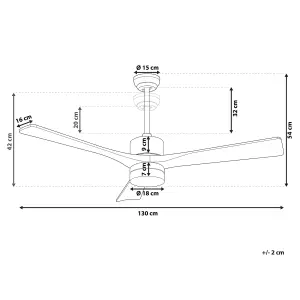 Ceiling Fan with Light Brass ARUWIMI