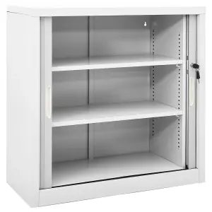 Berkfield Sliding Door Cabinet Grey 90x40x90 cm Steel