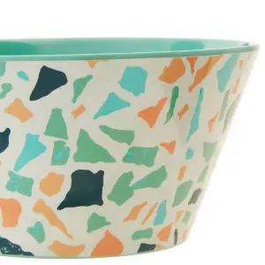 Interiors by Premier Assorted Terrazzo Bowl, Durably Constructed Round Bowl, Versatile Patterned Bowl, Sturdy Picnic Bowl