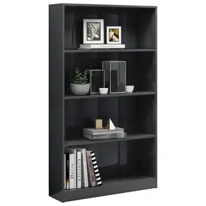 Attwood Bookcase Sonoma Oak/White / 142cm H x 80cm W x 24cm D