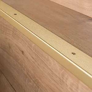 Anodised aluminium anti non slip stair edge nosing trim 900mm x 20mm x 40mm A33 gold