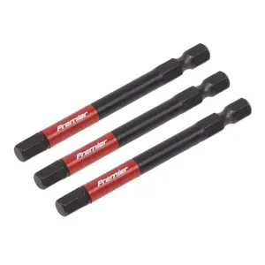 Sealey Hex 6mm Impact Power Tool Bits 75mm 3 Pieces Professional AK8264