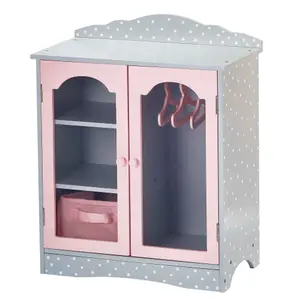 Olivia's Little World 18" Doll Wooden Double Door Shaker Wardrobe