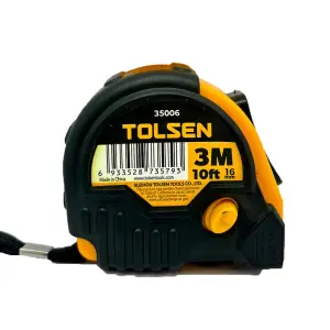 3m / 10ft x 16mm Steel Tape Measure, Yellow Wear Resistant Coating With clear graduations