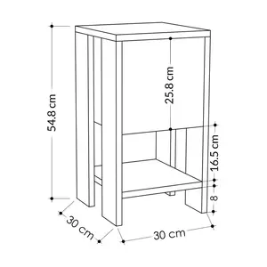 Atharv Bedside Table with Drop-Door Storage and Open Shelf for Versatile Living Black