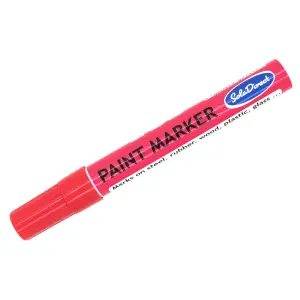 Oil-based Paint Marker Pen Permanent for Tyres Rubber Stone Leather Fabric Plastic Glass (Red)