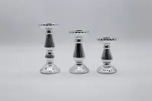 3pc Pillar Candle Staggered Holder Set