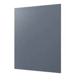 GoodHome Alisma Matt blue slab Standard Clad on end panel (H)715mm (W)595mm