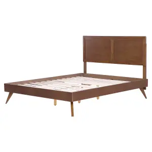 EU King Size Bed Dark Wood ISTRES