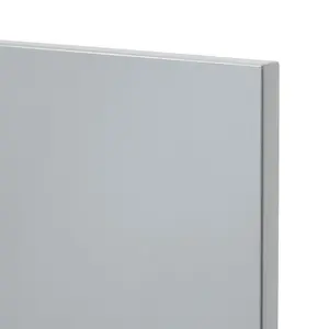 GoodHome Alisma High gloss grey Slab 2 drawer front, bridging door & bi fold door 800mm