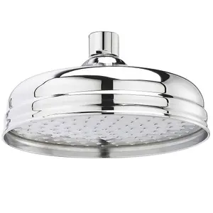 Traditional 8" 200mm Fixed Round Drench Apron Shower Head Rainshower - Chrome