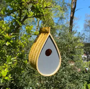 Hanging Teardrop Garden Wild Bird Nest Boxes (Set of 2)