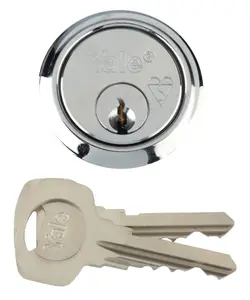 Yale High security Chrome-plated Metal Single Rim Cylinder lock, (L)42mm