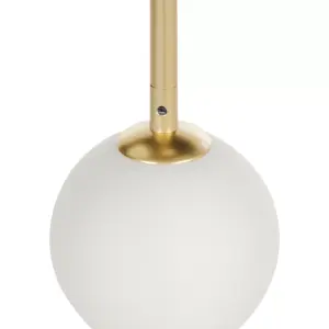 3 Light Metal LED Pendant Lamp Gold SHANNON