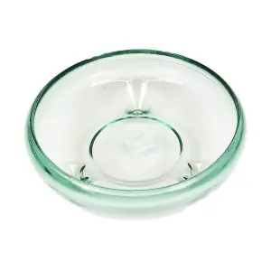 Recycled Glass Kitchen Dining Room Home Décor Footed Glass Bowl - 24.5cm (W)