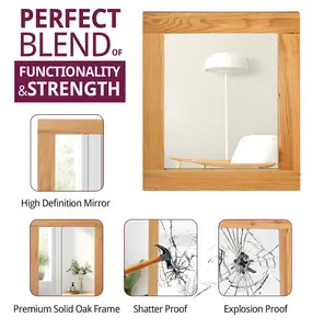 Hallowood Furniture Waverly Oak - Oak Framed Mirror (MIR680)