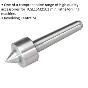 Revolving Centre MT1 - For Use With ys08817 Mini Lathe & Drilling Machine