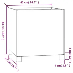 Berkfield Planter with Legs Rusty 42x40x43 cm Corten Steel