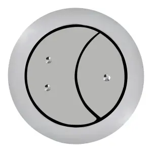 Flomasta Plastic Chrome effect Dual Flush button