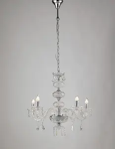 Luminosa INCANTO 5 Light Chandeliers Chrome, Crystal 69x79cm